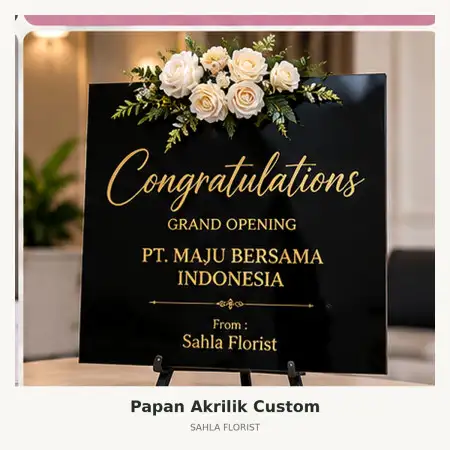 Papan Bunga Akrilik Agam